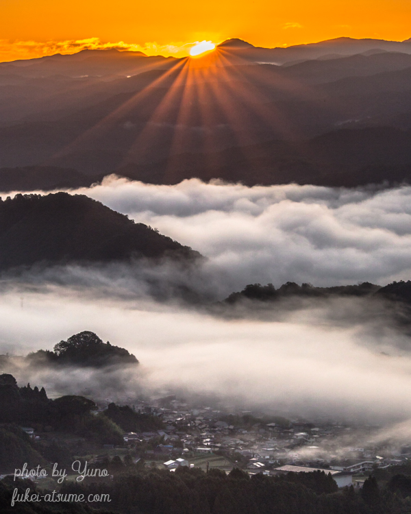 奈良・鳥見山・雲海・日の出・夜明け